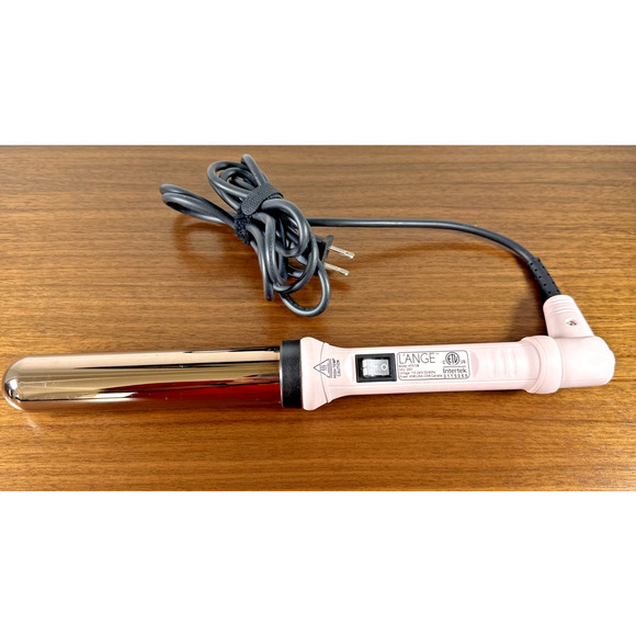 L'ange Hair Curling Wand HT015B 1.25” Blush Pink Lange Tested - Picture 1 of 5